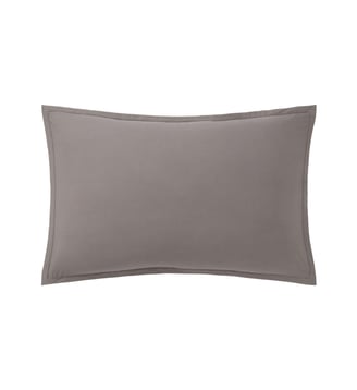 Taie d'oreiller en percale de coton - Desforges - Gris moyen