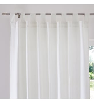 Rideau pur coton finition pattes - La Redoute Interieurs - Blanc