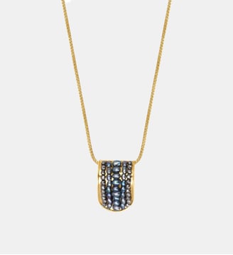 Collier   doré à l'or fin - Dalila - Satellite - Noir