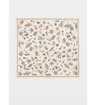 Foulard Kerry Tattoo 135 - Zadig&Voltaire - Blanc flash