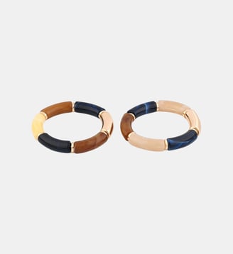 Set de 2 bracelets tubes bleus et marrons - Balaboosté - Marron