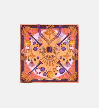 Foulard Medium à motifs DIAMONDS - Wild - Corail