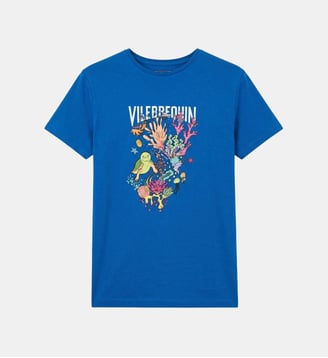 T-shirt en coton organique Aqua - Vilebrequin - Palace