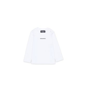 T-shirt à manches longues avec logo - Dsquared2 - Blanc
