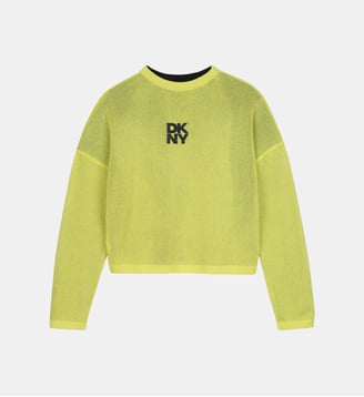 Pull réversible - DKNY - Jaune et noir