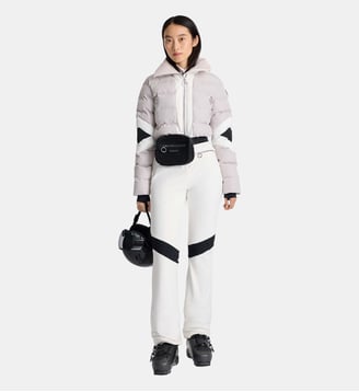 Combinaison de ski clarisse col montant coupe regular - Fusalp - Mastic, neige et noir