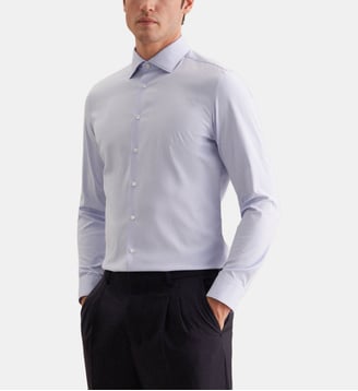 Chemise Performance 1/1 Slim Col Kent - Seidensticker - Bleu clair