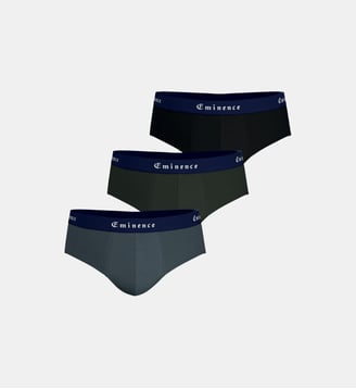 Slips, lot de 3,  Fait en France - Eminence - Bleu
