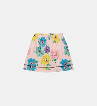 Jupe à fleurs avec logo - Marni - Rose