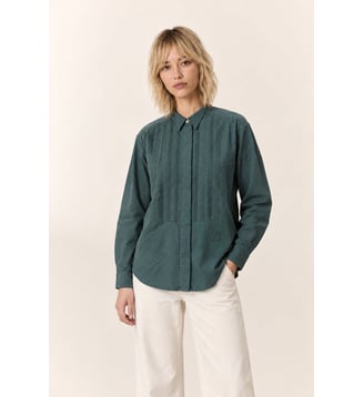 Chemise Cabaret Plain - Leon & Harper - Vert