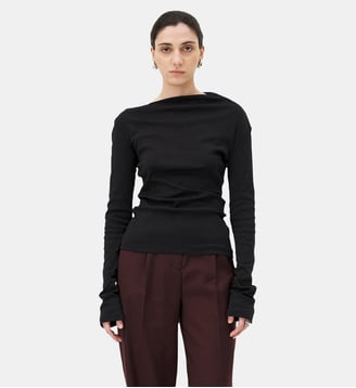 Top asymétrique Elia Camel - Noyoco - Black