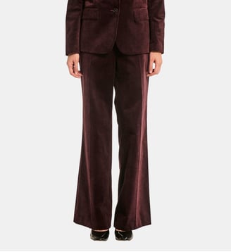 Pantalon de tailleur en velours côtelé - MAXA - Pablo - Bordeaux