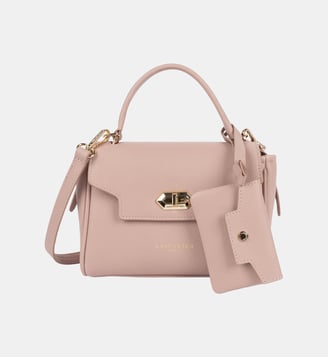 Petit sac à main Mademoiselle Grace en cuir - Lancaster - Nude