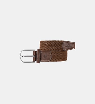 Ceinture tressée élastique unie - Billybelt - Camel