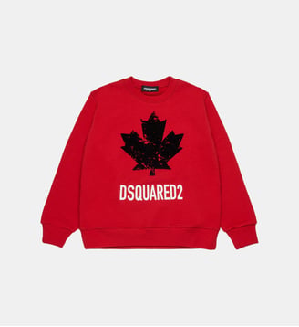 Sweat-shirt à col ras du cou avec logo sport - Dsquared2 - Rouge