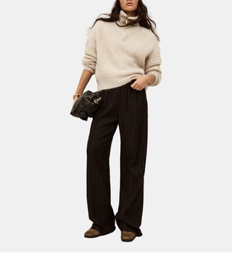 Pantalon Handrew rayé ample - Ba&sh - Marron