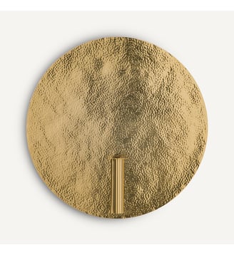 Miroir bougeoir vase mural rond, diamètre 40 cm - AM.PM - Laiton