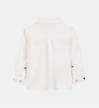 Chemise -  coton col pointu broderie TC - Tartine Et Chocolat - Blanc