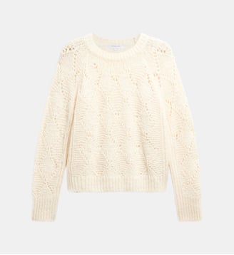 Pull à losanges en laine et alpaga - ROCH - Gerard Darel - Écru