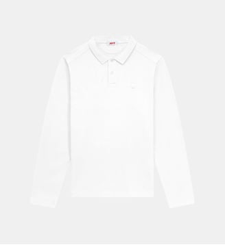 Polo manches longues en coton Carlos - Jott - Blanc