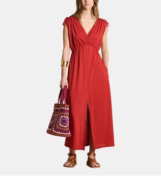 Robe longue en lyocell - La Fée Maraboutée - Lipstick