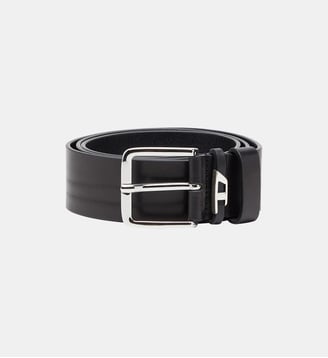4 cm ceinture en cuir froissé - Diesel - Noir