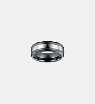 Bague Robert en Acier 316L - Phebus - Noir
