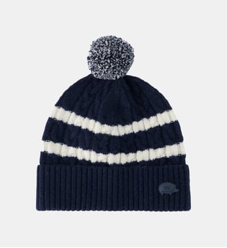 Bonnet -  laine maille côtelée rayures - Tartine Et Chocolat - Marine