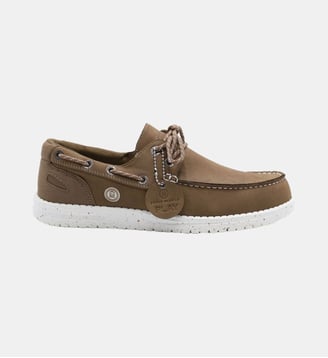 Chaussures bateau Socoa en nubuck - Serge Blanco - Taupe