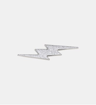 pin's éclair couleur argenté pailleté - Agnès b. - Metal argent
