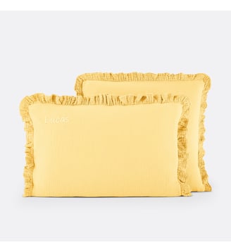 Taie d'oreiller enfant personnalisée - La Redoute Interieurs - Jaune pâle