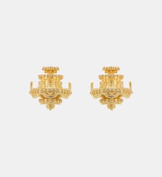Boucles d'oreilles tiges chandelier doré - Les Néréides - Doré