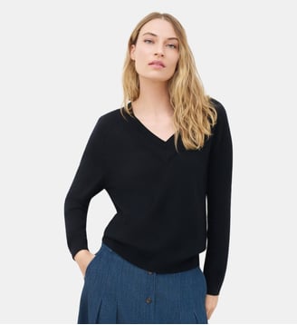 Pull mwanda - Motif uni - Viscose lenzing ecovero - Caroll - Noir