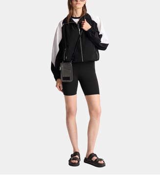 Blouson aleria col capuche coupe regular - Fusalp - Noir et neige