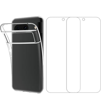 Pack Google Pixel 8A coque + verre trempé x2 - Essentiel B - Standard