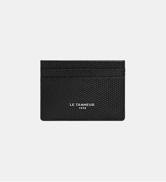 Porte cartes Lucien en cuir signature T - Le Tanneur - Noir