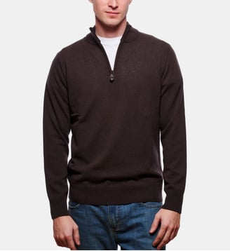 Pull à col zippé en cachemire Marron - Atelier Privé - Marron