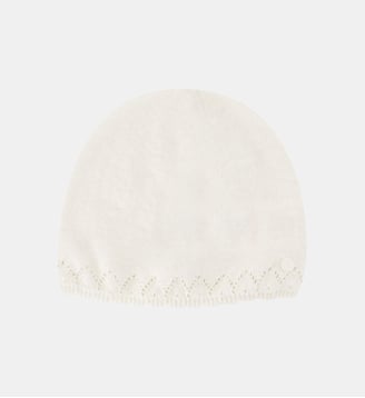 Bonnet -  coton cachemire maille ajourée - Tartine Et Chocolat - Écru