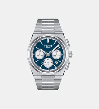 Montre automatique PRX Blanc, Bleu T1374271104100 - Tissot - Argenté