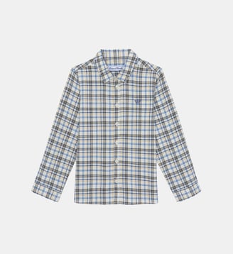 Chemise -  coton broderie carreaux - Tartine Et Chocolat - Écru