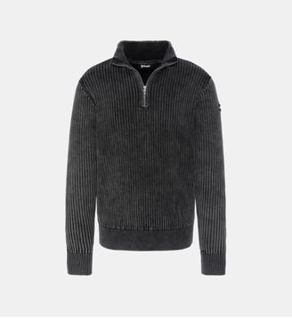 Pull camionneur côtelé  - Schott - Black