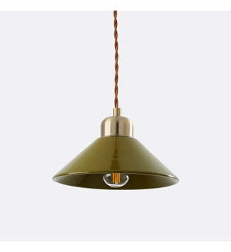 Suspension en céramique Ø20 cm - La Redoute Interieurs - Vert