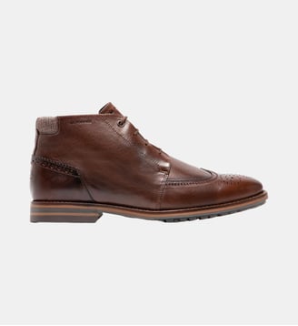 Boots façon derbies Chris cuir - Le Formier - Marron