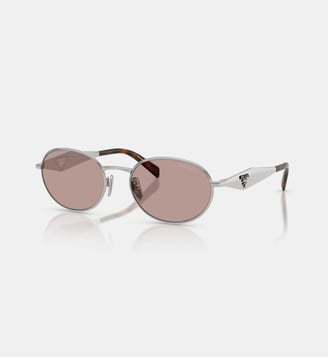 Lunettes de soleil Ovale PR D57S - Prada - Argent