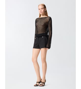 Short à boutons bijou - Pinko - Limousine noire