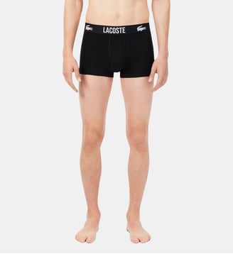 Lot de 3 boxers courts coton stretch - Lacoste - Noir, rouge et blanc
