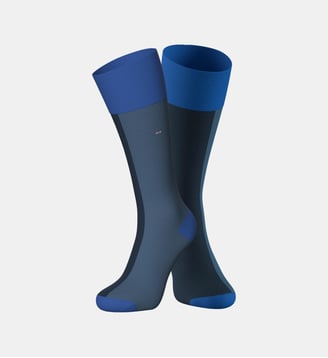 Chaussettes colorblock - Eden Park - Bleu