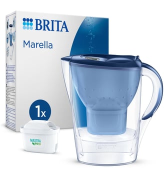 Carafe filtrante Marella bleu + 1 cartouche Maxtra Pro Brita