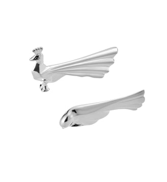 Set 2 repose couteaux paon/colombe Gallia Métal argenté - GALLIA - Christofle - Argent