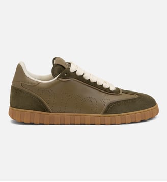 Sneakers Step unisexes en Cuir De Vachette - AMI Paris - Kaki